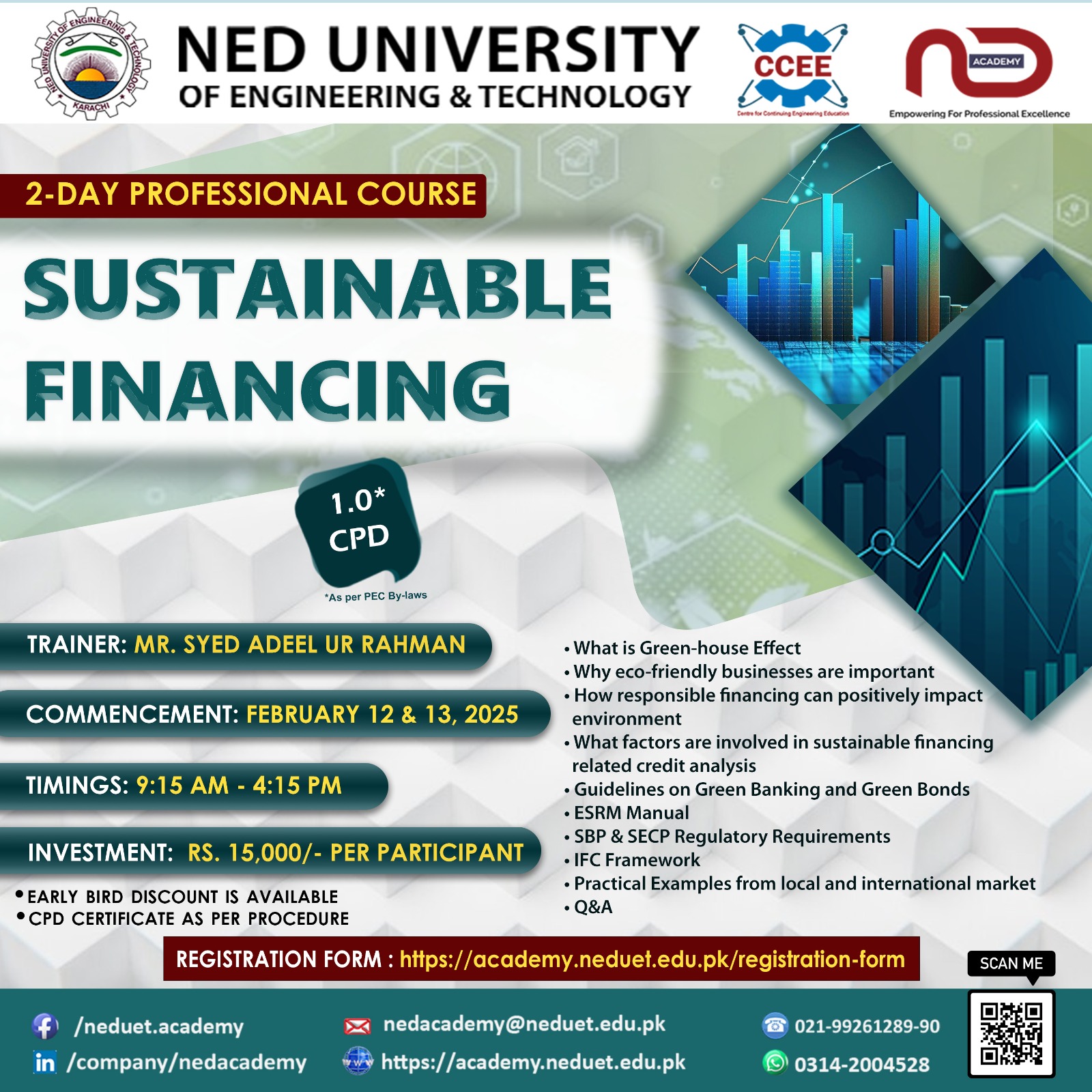 Sustainable Financing NED Academy CCEE CMPP PTMC